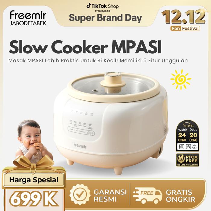 Promo [MEGA SALE] freemir Smart Slow Cooker 1.2 L Fungsi Menghangatkan ...