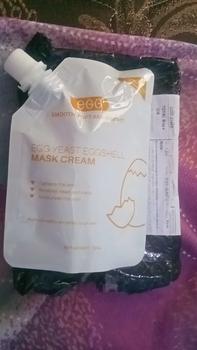 Product Review of EGG YEAST EGGSHELL Mask Cream 100gr Face Masker Cangkang Telur Facial Krim Wajah Peel Off Kulit E.G.G Glam Glow Melembutkan Muka from 🎀**🌸 0