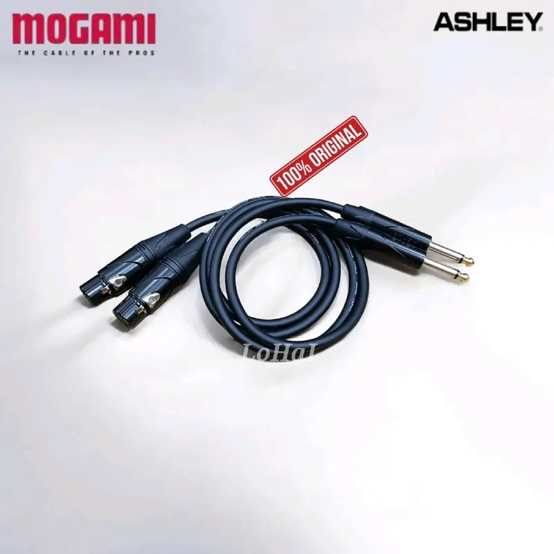 Kabel XLR F Akai to Akai Left Right Mono 50cm/75cm (Konektor Audio Mixer ke Soundcard) 75CM Mogami Made in Japan Original 4