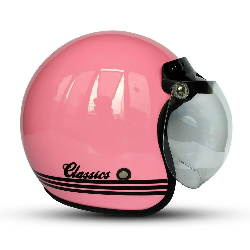 Helm Bogo Classic Full Leher kekinian Helm Untuk Pria Dan Wanita Dewasa SNI Cembung Kaca Motorcycle