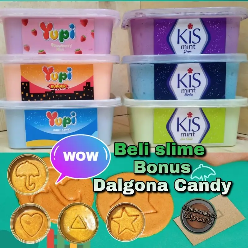 CANDY SLIME || SLIME TOFU || BONUS 1 PCS DALGONA CANDY || SLIME 0