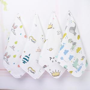 Double Printed Cotton Gauze Handkerchief  Breastfeeding Towel Drool Towel Cotton Square Towel