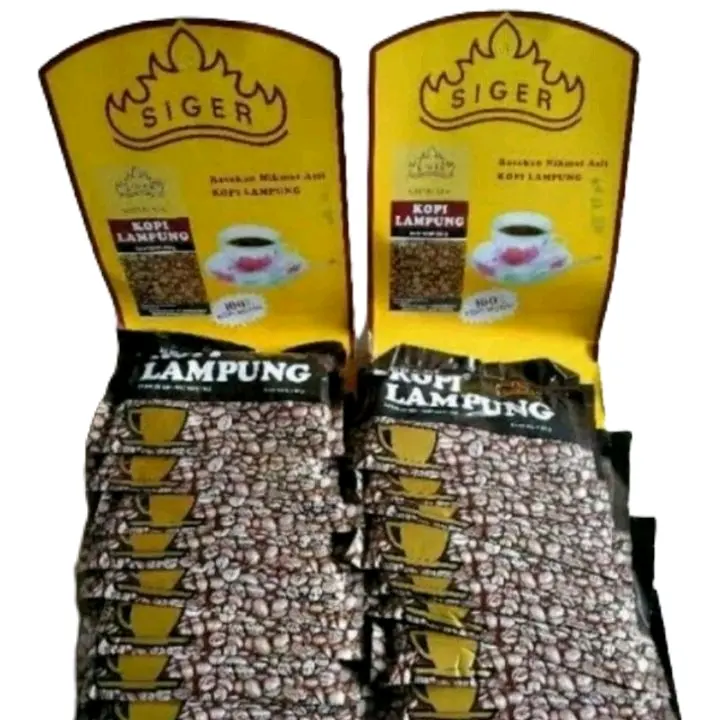 kopi lampung, cap siger lampung asli. isi 50gram.1 renteng isi 10 bungkus
