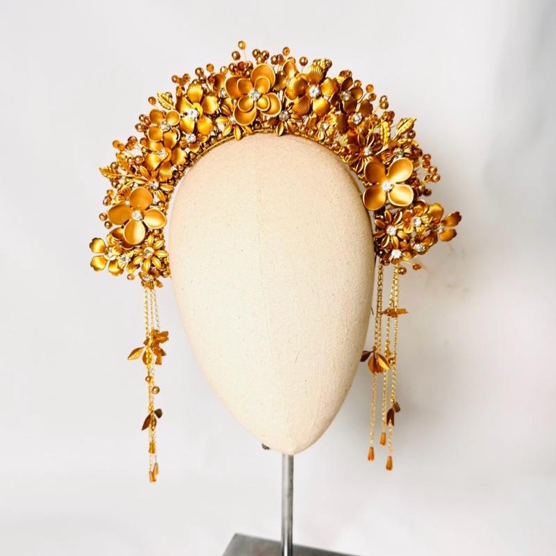 Mahkota wedding tiara model cintami aksen melayu 0