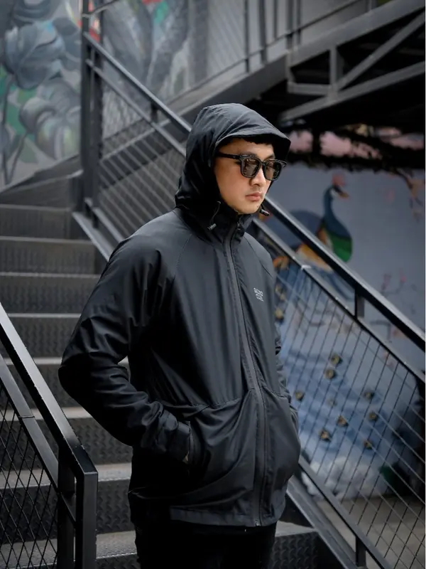MEZOTIK - JAKET PARASUT WINDBREAKERS WATERPROFF XXX SALVIO HEXIA HITAM 2