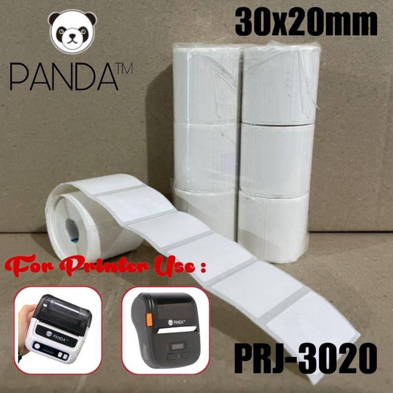 Label Thermal Sticker 30x20 barcode 1 line isi 300pcs ( 1 pack isi 6 roll ) untuk Printer PANDA PRJ-80BL/R80BL
