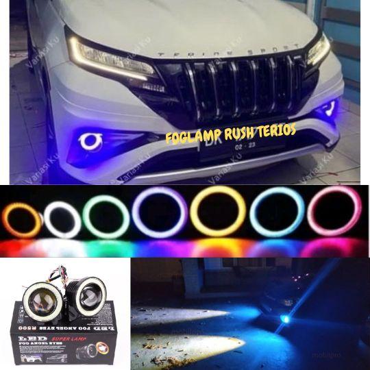 FOGLAMP RUSH TERIOS 3,5 INCH 89mm PROJIE LED UNIVERSAL Lampu Mobil LED Berkualitas Tinggi dengan Warna Variasi