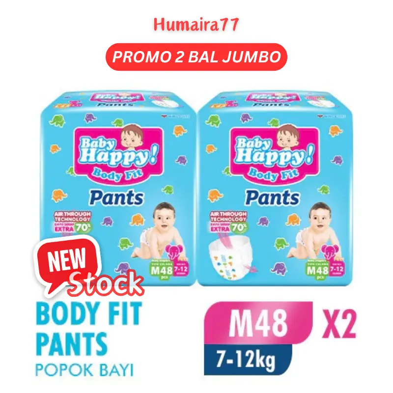 (2 BAL JUMBO) Baby Happy Pants M48 L42