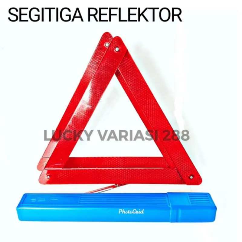 SEGITIGA PENGAMAN MOBIL LIPAT TANDA PERINGATAN HAZARD REFLECTOR CAR