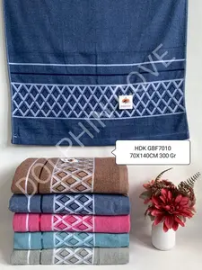 RECEHEBOH - (3 pcs) Handuk Mandi Dewasa 70 x 140cm Katun Menyerap Air 350gram