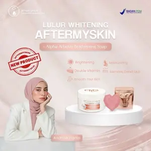 [ AFTERMYSKIN ]【READY】(PAKET BLEACHING) 1PCS LULUR WHITENING + 1PCS SABUN ALPHA ARBUTIN