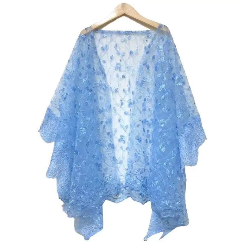 Outer Cardigan wanita Kondangan/Outer Kondangan Brokat Mix tille Renda/Outer Brokat Renda Lengan 3/4 Atasan Motif Cantik 2