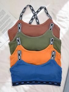 BR6047UNI Top Deportivo Unitalla en Diferentes Colores 4 Piezas de Algodón Suave y Cómodo para Actividades Diarias y Entrenamientos