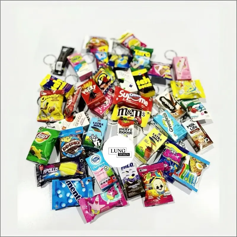 [isi 10/20 pcs ] Gantungan Kunci Replica Snack / Gantungan Kunci Unik / gantungan kunci Snack mix / GANTUNGAN KUNCI ANEKA SNACK JAJAN / GANTUNGAN KUNCI SNACK MAKANAN RINGAN CEMILAN / GANCI KEYCHAIN/SOUVENIR PERNIKAHAN UNIK MINIATUR 3