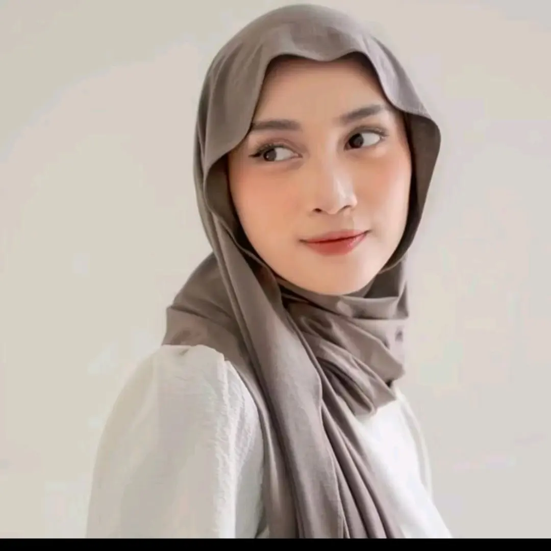 Pashmina Kaos Jersey (TURKEY SHWAL) Muslim Jilbab Panjang Kerudung Syal Hitam Syari Instan