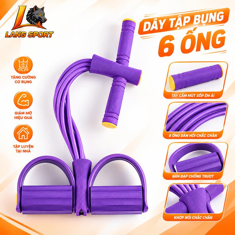 DÂY KÉO TẬP BỤNG 6 ỐNG REXO - LANG SPORT