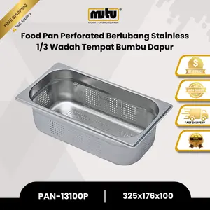 MUTU Food Pan Stainless Perforated Berlubang 1/3 Gastronom Pan Kedalaman 10 Cm PAN13100P