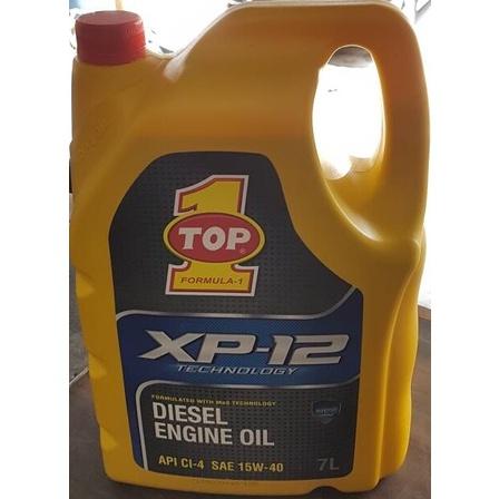 TOP 1 XP-12 Mineral Diesel Engine Oil 15W-40 7Litre (Made in USA) Minyak Enjin