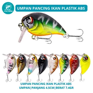 [D'Sea Fishing] Umpan Pancing Mini Crankbait –  Umpan Ikan Buatan Aksi Renang Realistis, Warna Menarik, Kail Treble Kuat | YJD-PSCB
