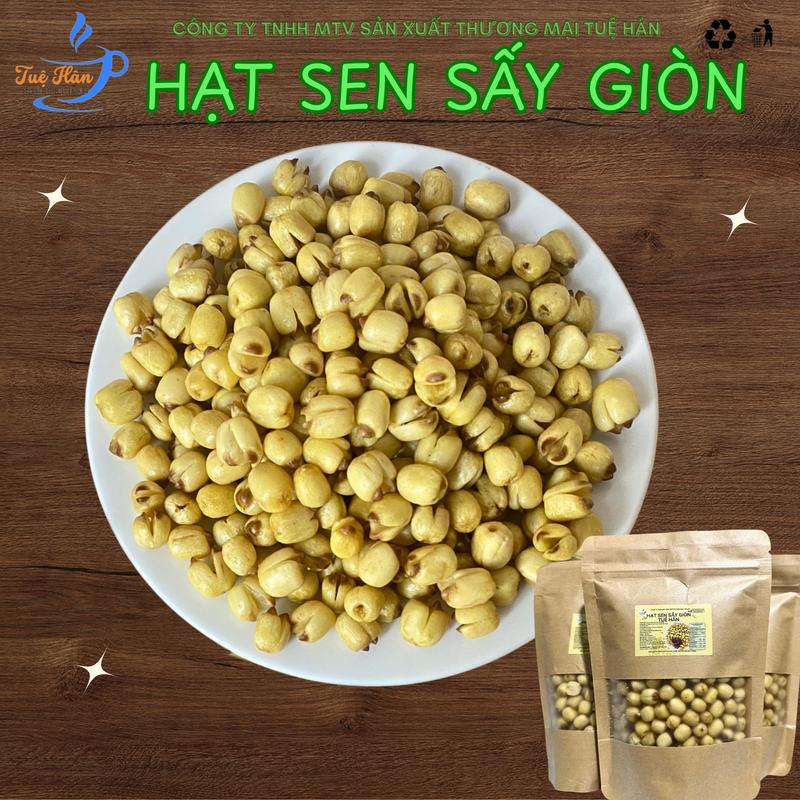   TUỆ HÂN  HẠT SEN SẤY GIÒN KHÔNG ĐƯỜNG ĂN LIỀN GIÒN RỤM BÙI NGỌT THANH TỰ NHIÊN ĂN VẶT RẤT TỐT organic gói 500g 200g 1kg - TUỆ HÂN ĐÃI KHÁCH BIẾU TẶNG QUÀ TẾT 