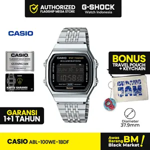 Jam Tangan Casio Pria Wanita ABL-100WE-1BDF Dial Black Digital Stainless Original Watches