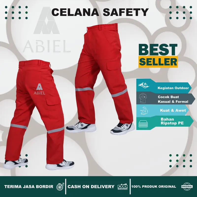 (DIKIRIM DARI BANDUNG) CELANA KERJA WEARPACK SAFETY / SETELAN PROYEK MODEL PDL / CELANA SETELAN KATELPAK Panjang Pria Navy Hitam 2