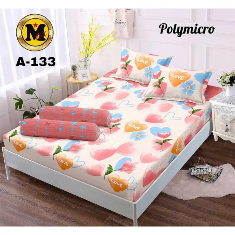 SPREI BUNGA MOTIF CLAUDIYA UKURAN NO.1 180X200 NO.2 160X200 NO.3 120X200 FREE 2 SARBAN & 1 SARGUL/ SPRAI BAHAN KATUN PREMIUM HALUS TIDAK LUNTUR 1