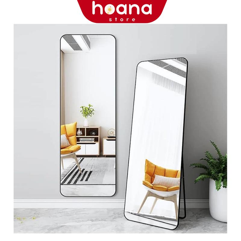 Chống Vỡ Gương soi toàn thân hình chữ nhật có chân tựa và kèm phụ kiện treo tường hàng loại 1 khổ 1m5 x 40cm - HOANA