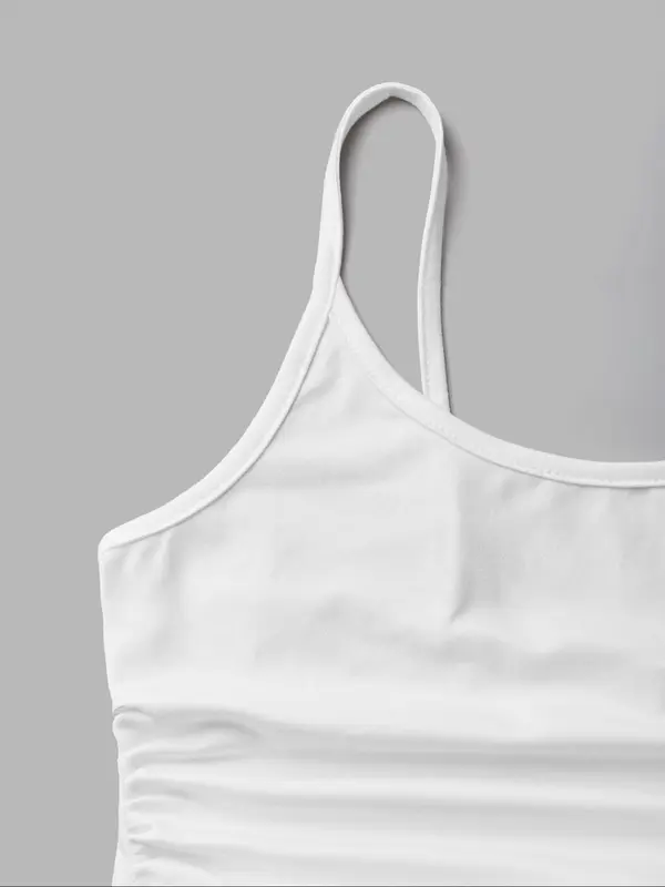 Women's Solid Color Cami Top, Casual Basic Sleeveless Top for Daily Wear, Ladies Clothes for Summer 4