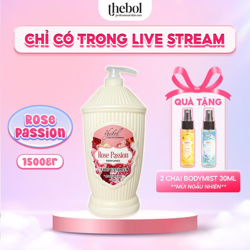 (LIVESTREAM) Sữa Tắm Thebol Hương Nước Hoa Cao Cấp 1505gr + Tặng Bodymist 30ml (mùi ngầu nhiên)