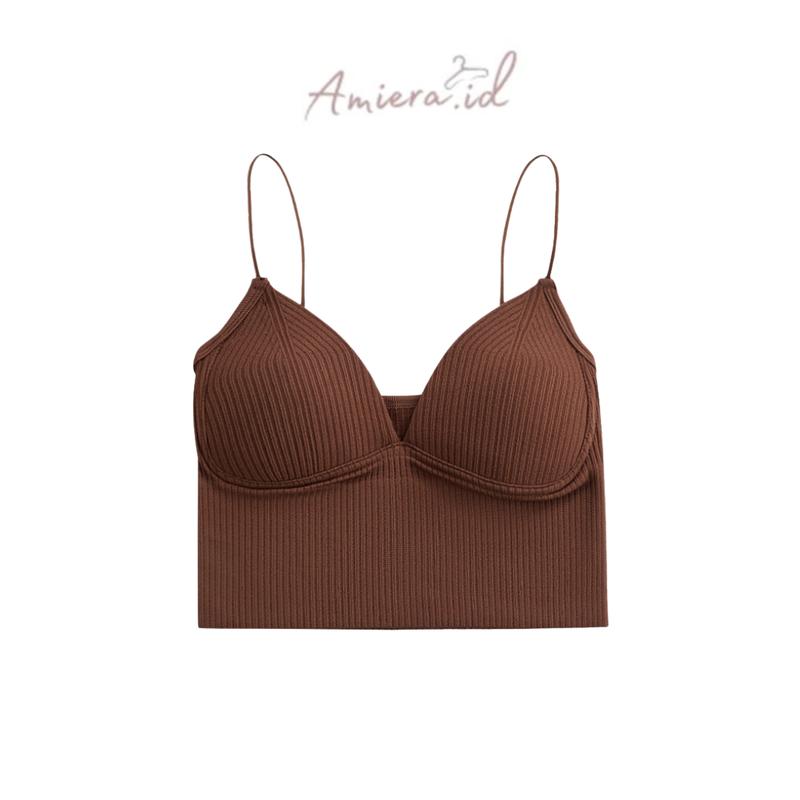 Amiera BR086 Bra Tanktop Wanita BH Atasan Wanita Korean Croptop Fit Spandex Singlet Nyaman 0