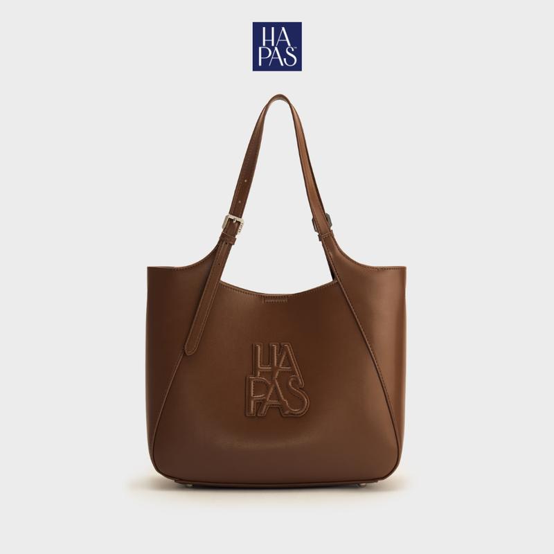 Túi Tote Nữ Dập Nổi Camel Cỡ Lớn HAPAS Size 33 - Túi Da Cao Cấp
