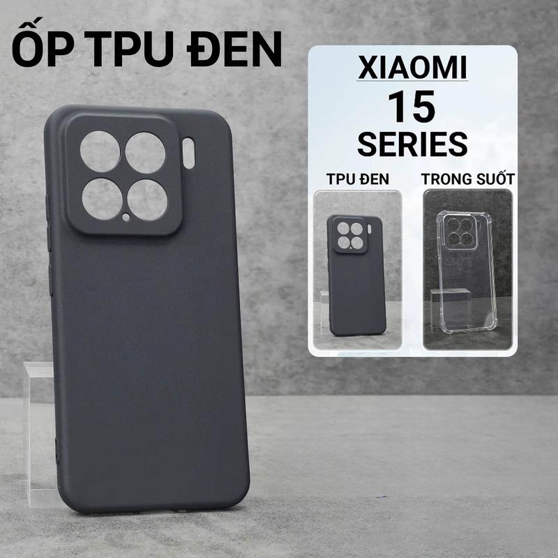 Ốp lưng cho Xiaomi 15, 15T, 15 Pro, 15T Pro, 15 Ultra 5G TPU đen | Vỏ dẻo TPU…