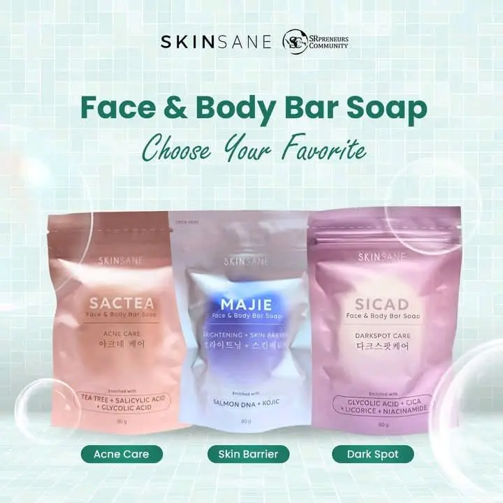 SKINSANE Face & Body Bar Soap SR12| Sabun Wajah Dan Badan
