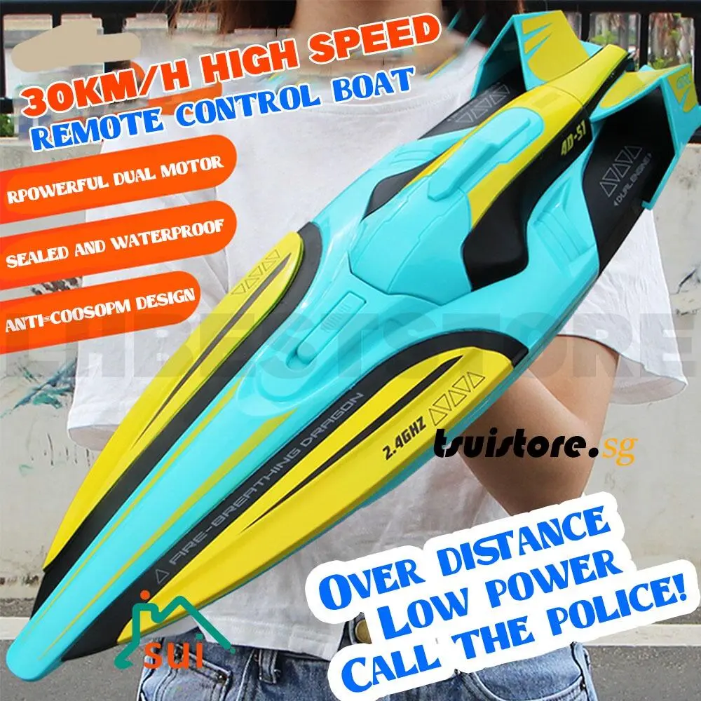 S1 High speed RC Rowing Toy 30Km h 2.4G Remote Control Speedboat Wireless Electric Ultra long Endurance Water Waterproof Boat Toys