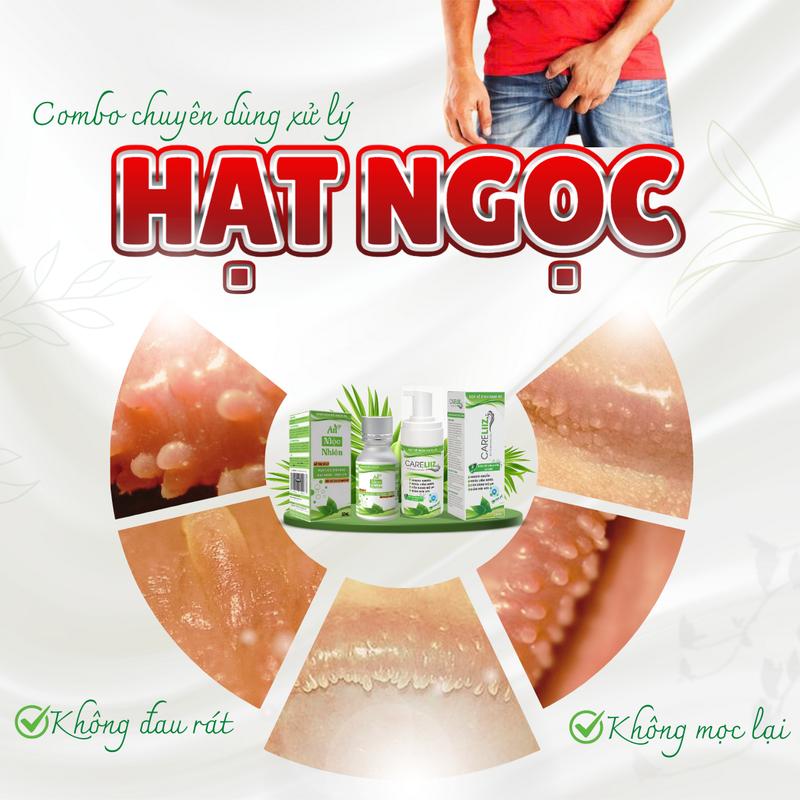 HẠT NGỌC Combo Xử Lý Hạt Ngọc Mụn Li Ti & Bọt Kháng Viêm Careliiz Che Tên