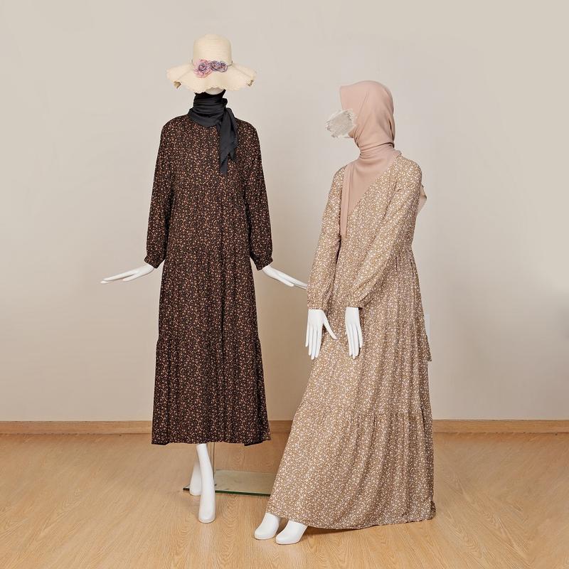 Masayu Dress Busui Gamis Bahan Rayon Viscose Size S-XL Muslim Nyaman 1