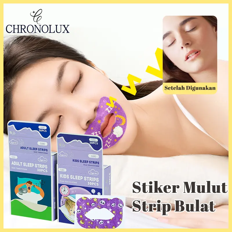 30 PCS Strip Tidur Mendengkur Mengurangi Pita Mulut Stiker Mulut Tidur Malam Membantu Hidung Pernapasan Efisiensi Tidur Strip