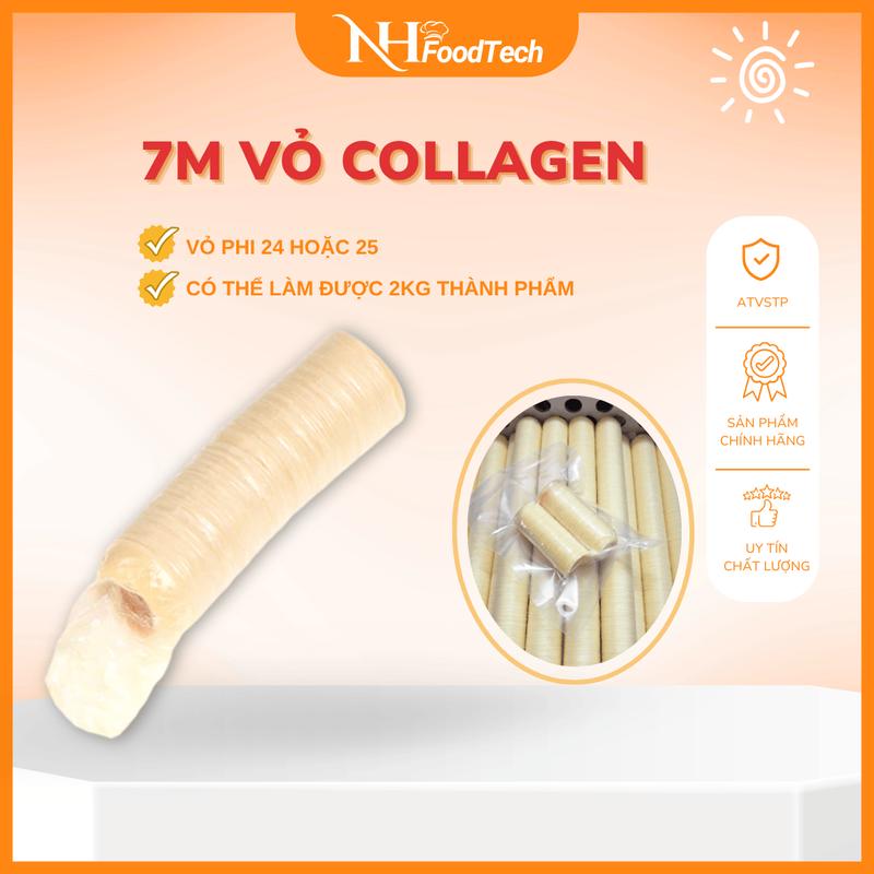 07m vỏ xúc xích collagen vỏ collagen làm lạp xưởng vỏ colagen làm trứng nướng phi 24