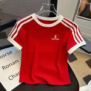 Crop Top Wanita CHANA Knit Rib  Atasan Cewek