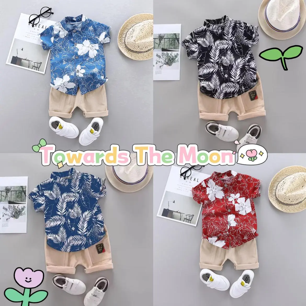 Baby Boys Summer Casual Short Sleeve Kids Boy Letters Print T-shirt Tops+Shorts Costume Set