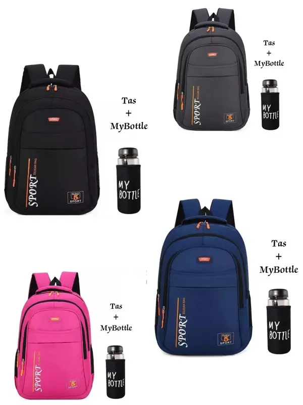 Tas Polos/ Tas Ransel Sekolah Anak SD, SMP, SMA/ Tas Laptop Sekolah/ Tas Anak Cowok Cewek/ Tas Ransel Laptop/ Tas Sekolah Anak Laki Laki Dan Perempuan/ Tas Sekolah Polos Fashion 4