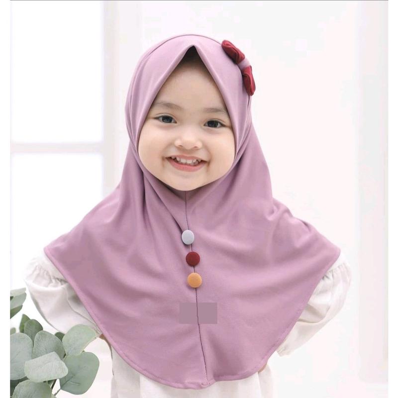 jilbab kerudung anak BELA PITA hijab bayi lucu umur 0-3 tahun kerudung anak kancing cantik Instan NURAFARIZ.HIJAB 0