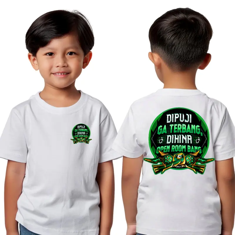 KAOS ANAK DIPUJI GA TERBANG DIHINA OPEN ROOOM BANG SG EMERALD FF DB BAJU DISTRO COWOK CEWEK 1