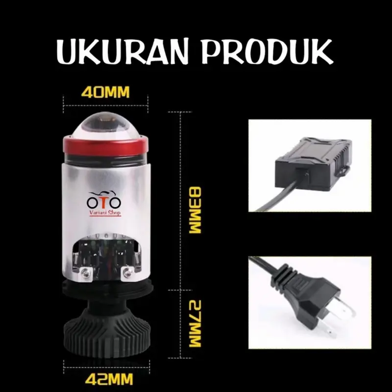 MINI PROJIE OTTO A-Pro CUTOFF FLAT MINI BI LED H4 MODEL PNP 1