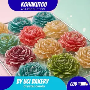 Kohakutou Big Rose Permen Crystal Candy JELLY Halal Rasa Unik Asli Jepang Kemasan Menarik Cocok Sebagai Hadiah