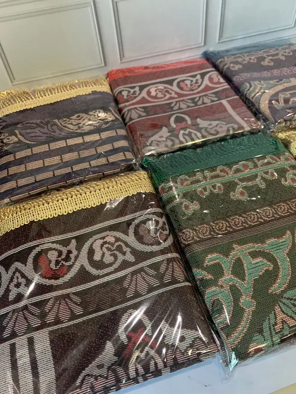 Sajadah Tas Travel Kain Polikatun Rajut Chenil Dewasa Besar Souvenir Oleh Oleh Haji Umroh Sajadah Turki 4