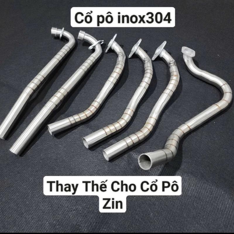 Cổ Pô Inox 304 Cao Cấp Dày 1li5 Kèm Khâu Chống Xì Cho Tất Cả Các Dòng Xe Máy Size 27 Và 32 Thay Thế Cho Cổ Pô Zin