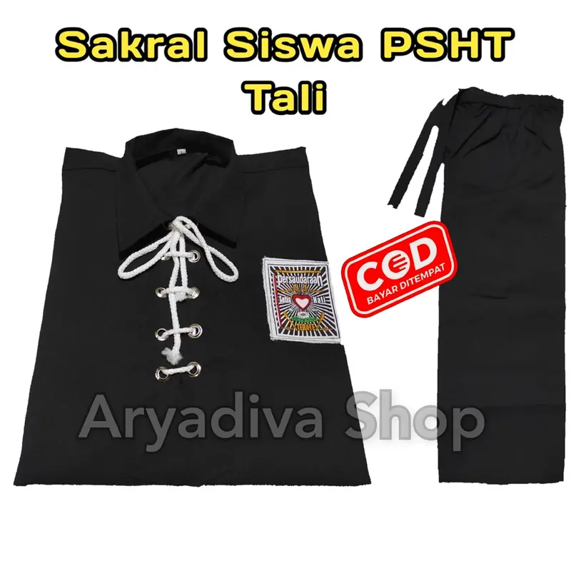 Seragam Sakral Siswa PSHT Model Tali  Celana Tali Kain untuk Latihan Silat - Sakral Pencak Silat IPSI - Baju - Seragam -Sport - OlahRaga 7
