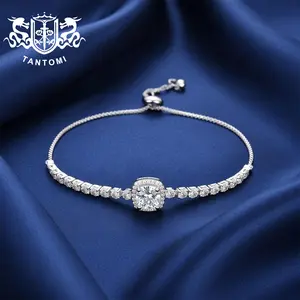 TANTOMI Gelang Pasangan Swiss Wake Original, Perhiasan Wanita Bergaya Fashion, Gelang Fashion dengan 2 Karat Zirkonia, Desain Rantai Tarik